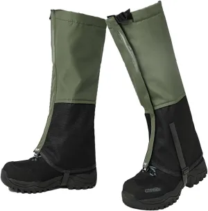 Leg Gaiters,Outdoor Gaiter,Padded Gaiters, Waterproof Zippered Leg Gaiters,Adjustable Size Sports