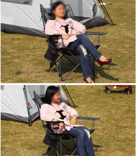 Leisure Camping Chair Folding Chair Recliner Portable Lunch Break Sports Moon Chair
