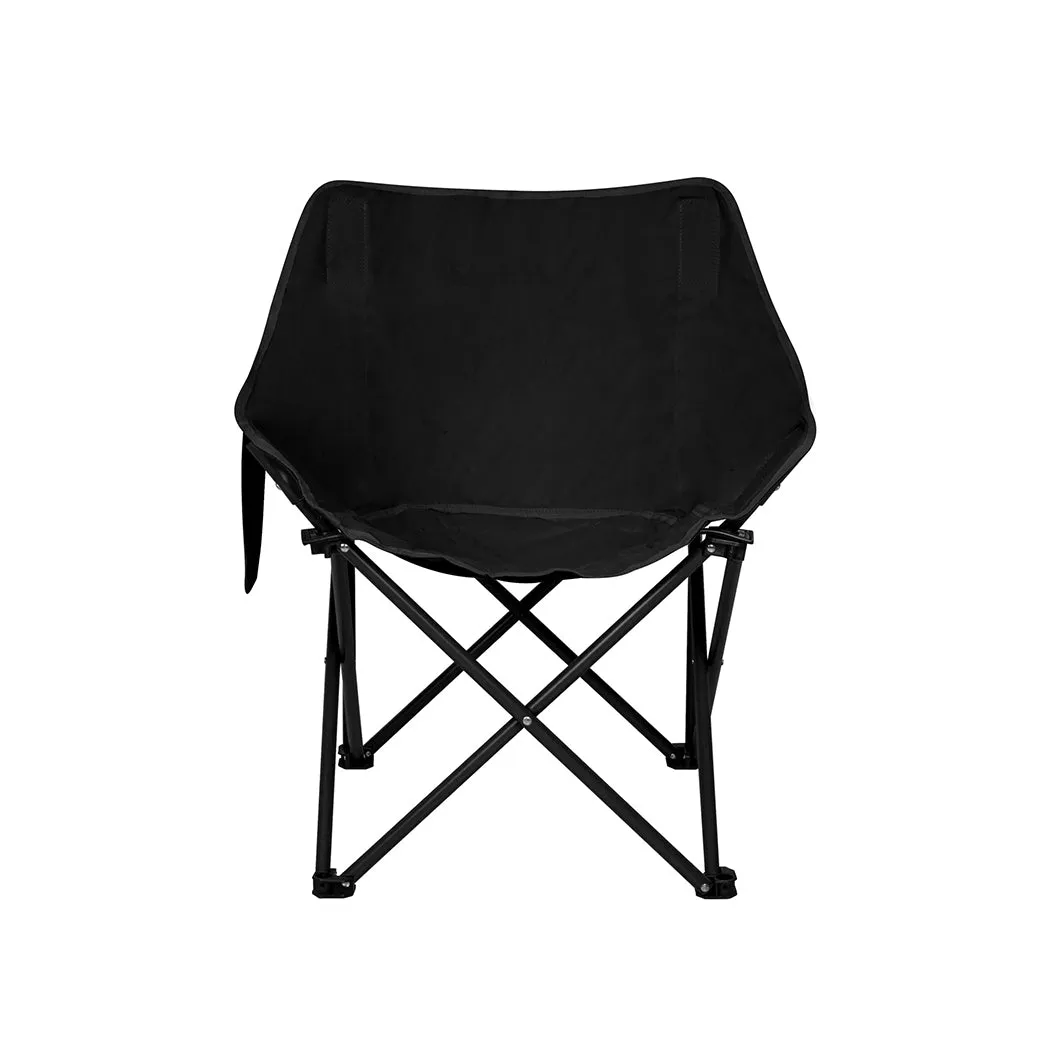 Levede Folding Camping Moon Chair Lightweight Black-SA_Rural