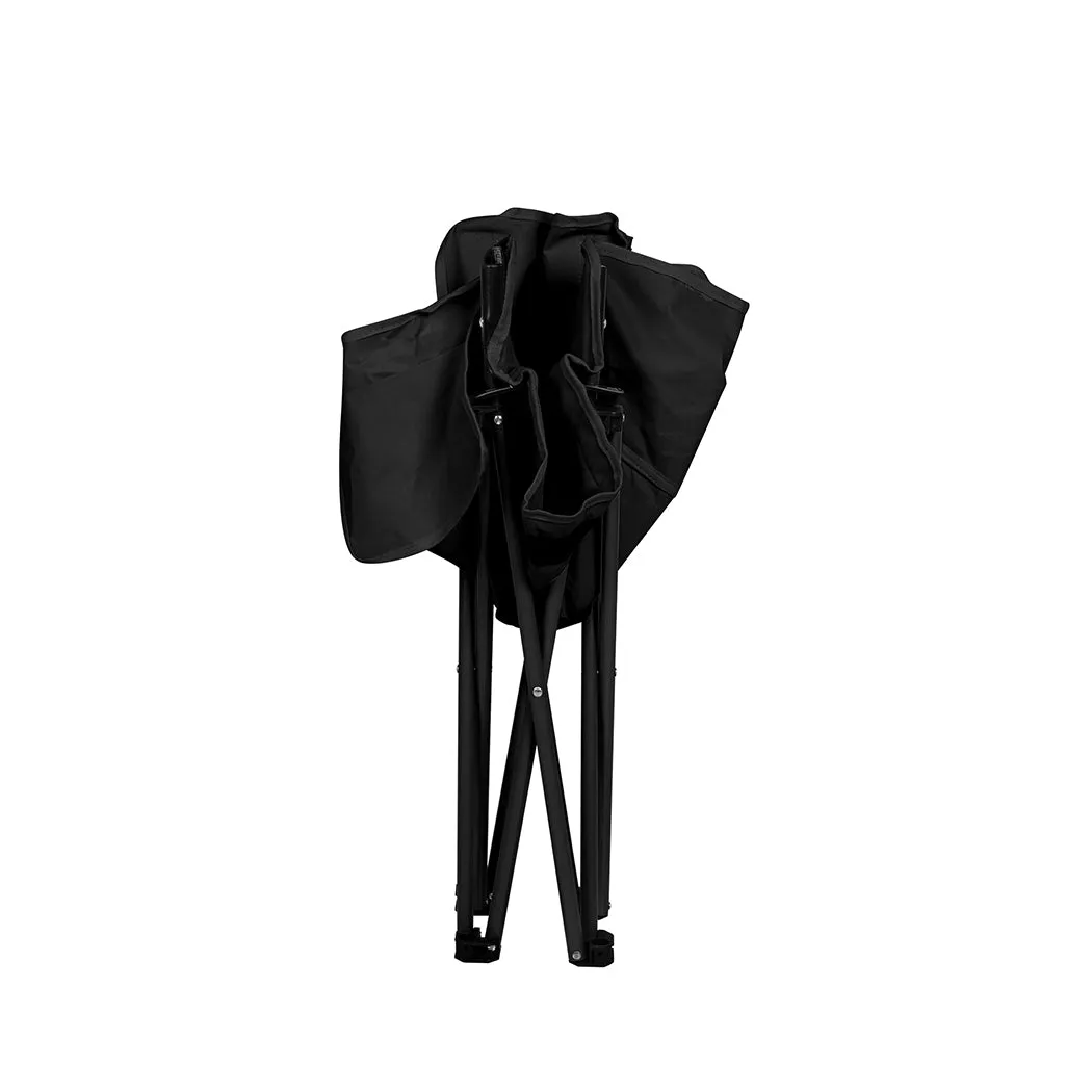 Levede Folding Camping Moon Chair Lightweight Black-SA_Rural