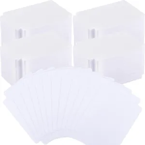 Lewtemi 450 Pcs Trading Card Dividers Page Dividers with Tabs Plastic Playing Sports MTG Card Separators with Side Labels for Games Sports(White)
