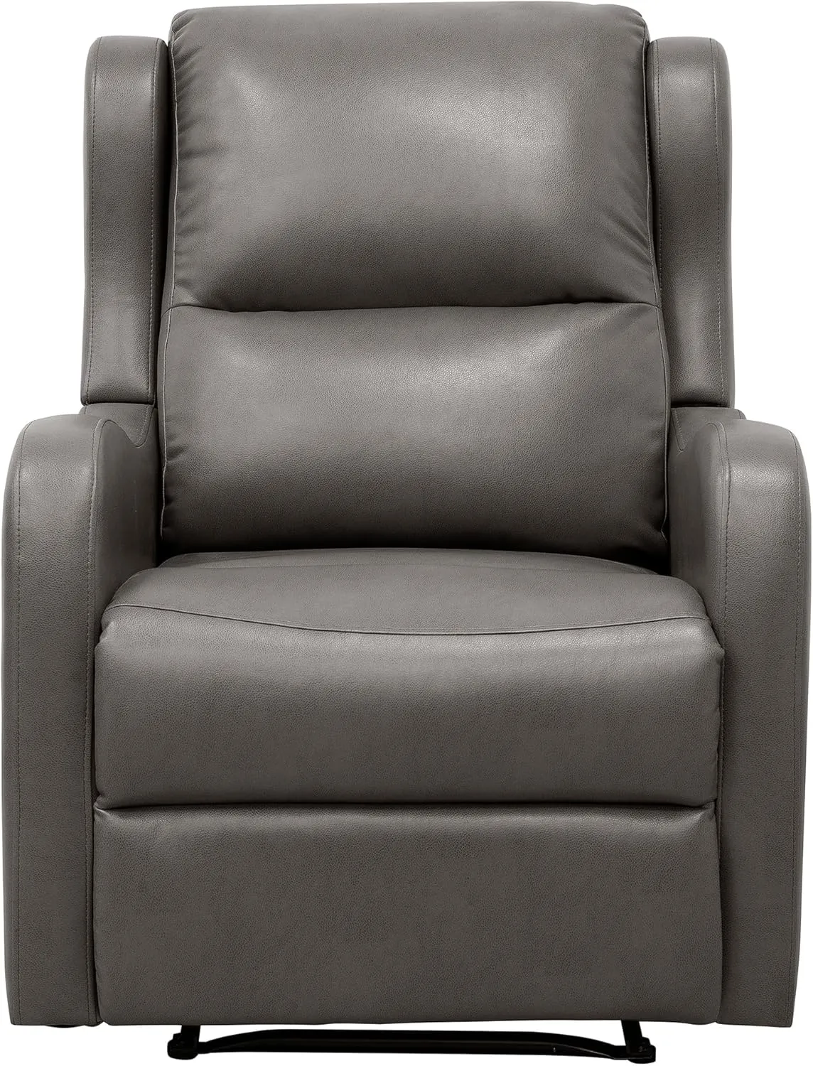 Lexicon Manual Recliner Chair, Reclining Sofa Chair, Home Theater Seating, Wall Hugger, Manual Recliner for Living Room/Office/Apartment, Easy Assembly, Gray Faux Leather