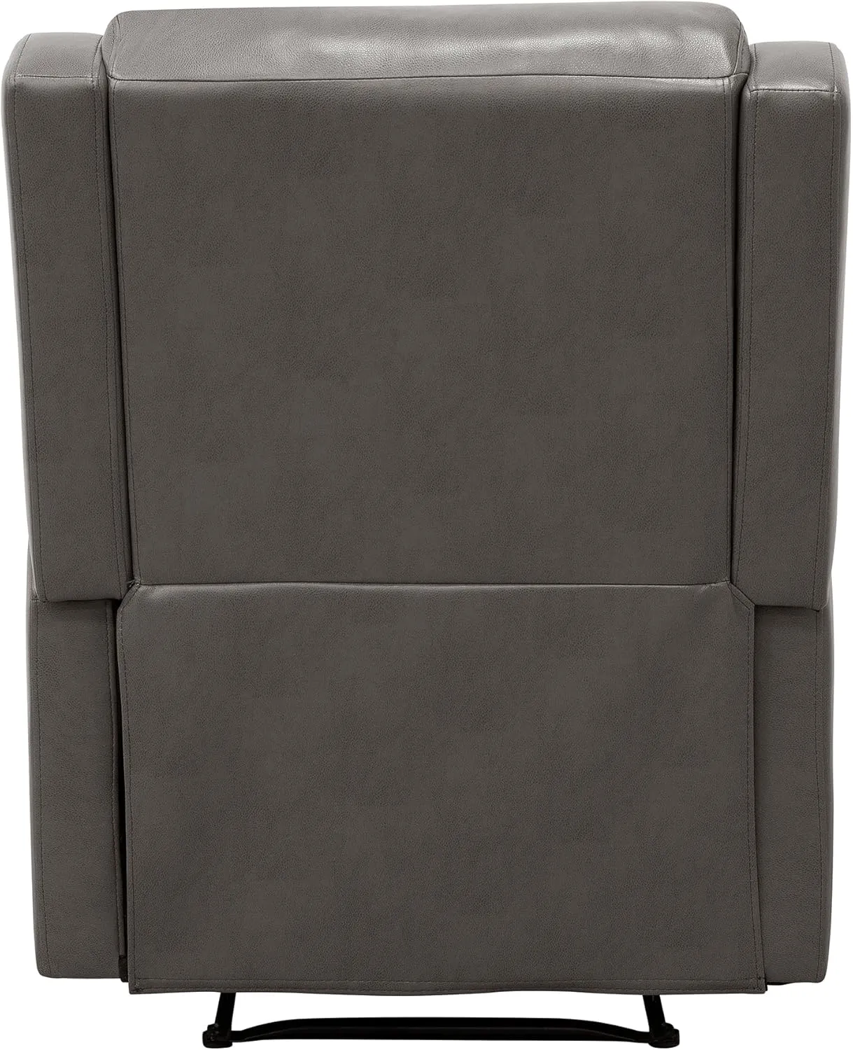 Lexicon Manual Recliner Chair, Reclining Sofa Chair, Home Theater Seating, Wall Hugger, Manual Recliner for Living Room/Office/Apartment, Easy Assembly, Gray Faux Leather