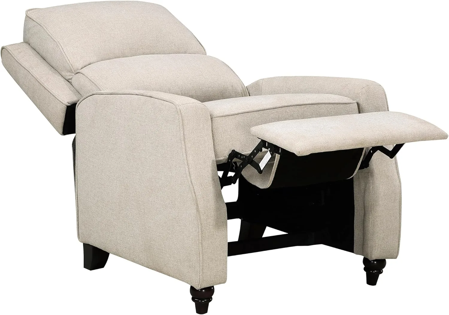 Lexicon Push Back Recliner Chair Living Room, Reclining Sofa Chair, Modern Recliner Sofa Chair, Fabric Recliner Arm Chair for Living Room/Office/Apartment, Beige
