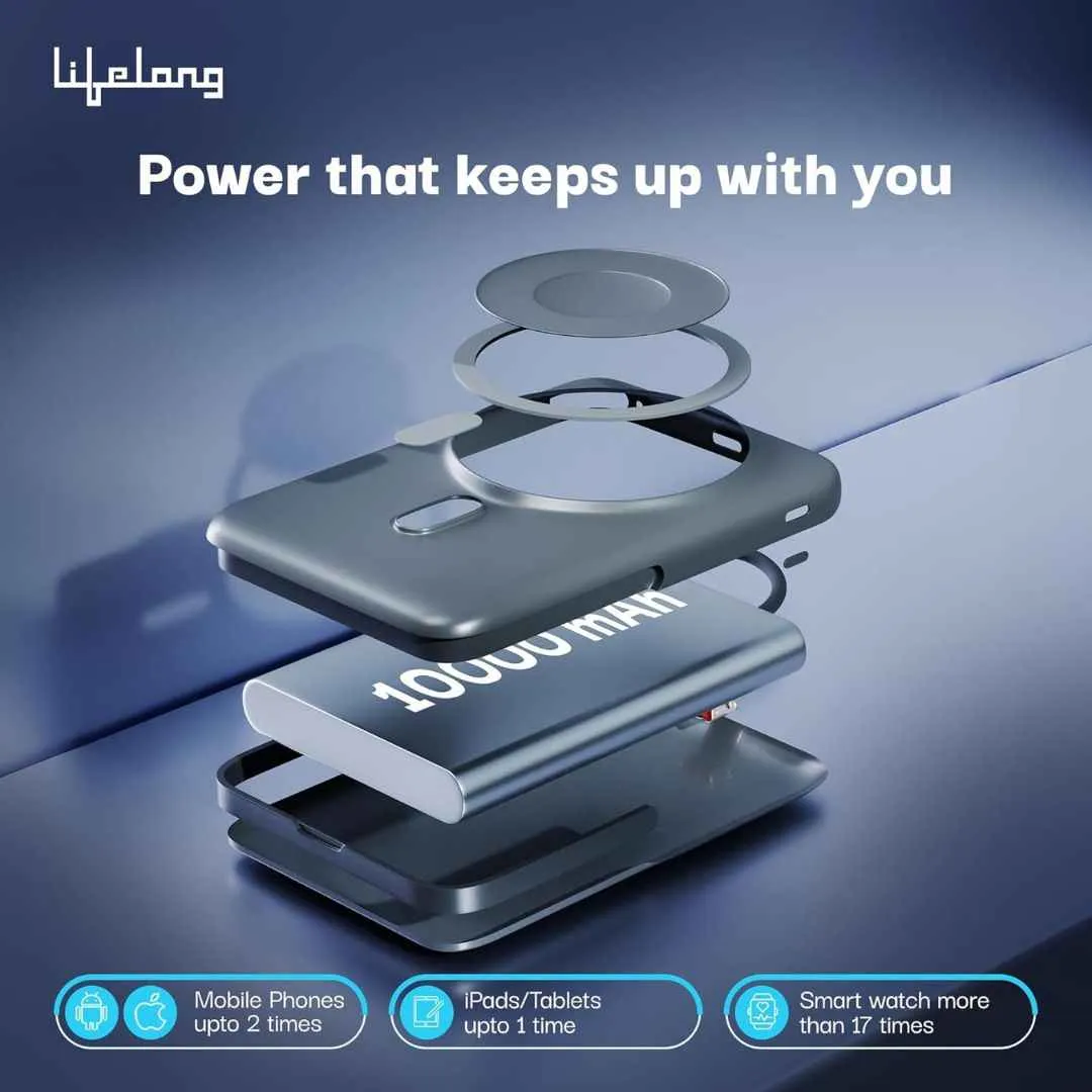 Lifelong SnapVolt 10000mAh Quick Charge 3.0 | Magsafe Power Bank