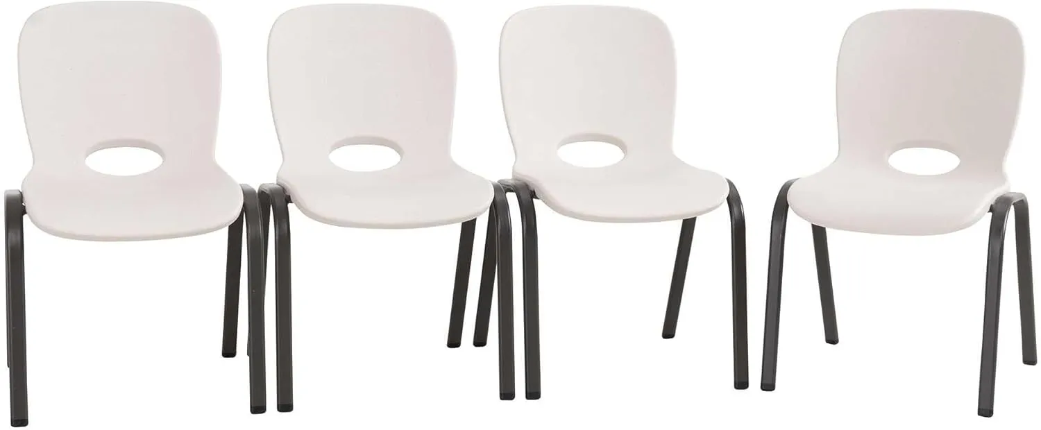 Lifetime 80383 Kids Stacking Chair, Almond