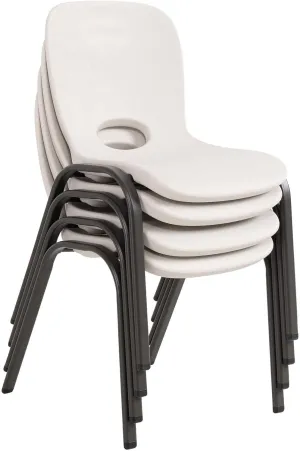 Lifetime 80383 Kids Stacking Chair, Almond
