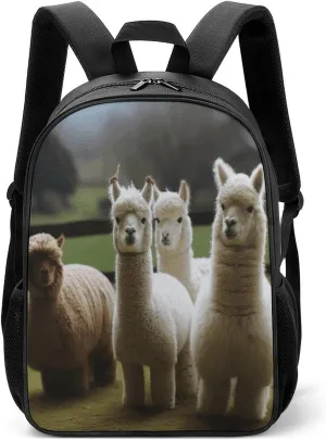 Lightweight Backpacks Cute Travel Bag Durable Alpaca Family Printing Small Travel Backpack For Women & Men