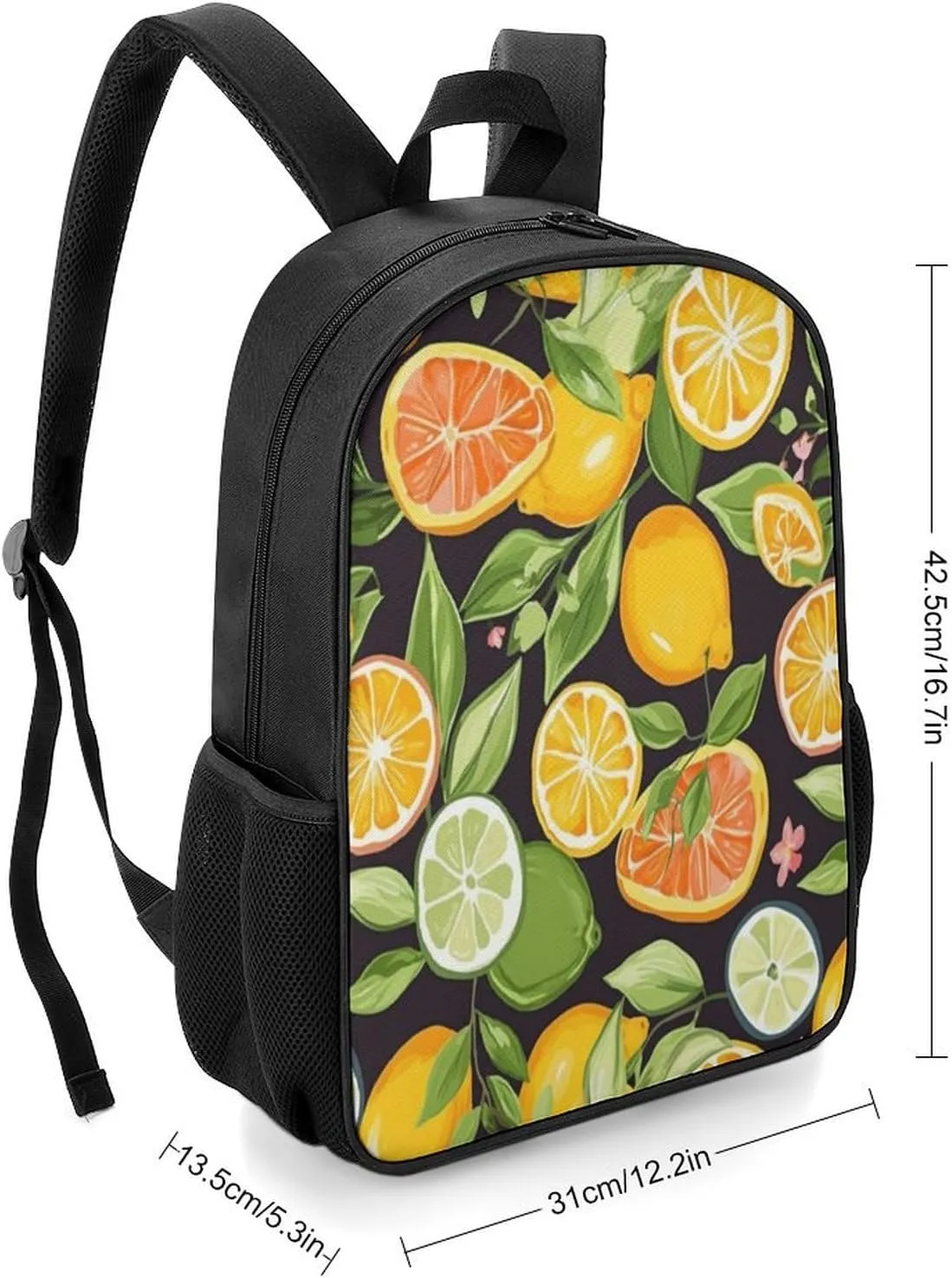 Lightweight Backpacks Cute Travel Bag Durable Citrus Fruit Pattern Printing Small Travel Backpack For Women & Men