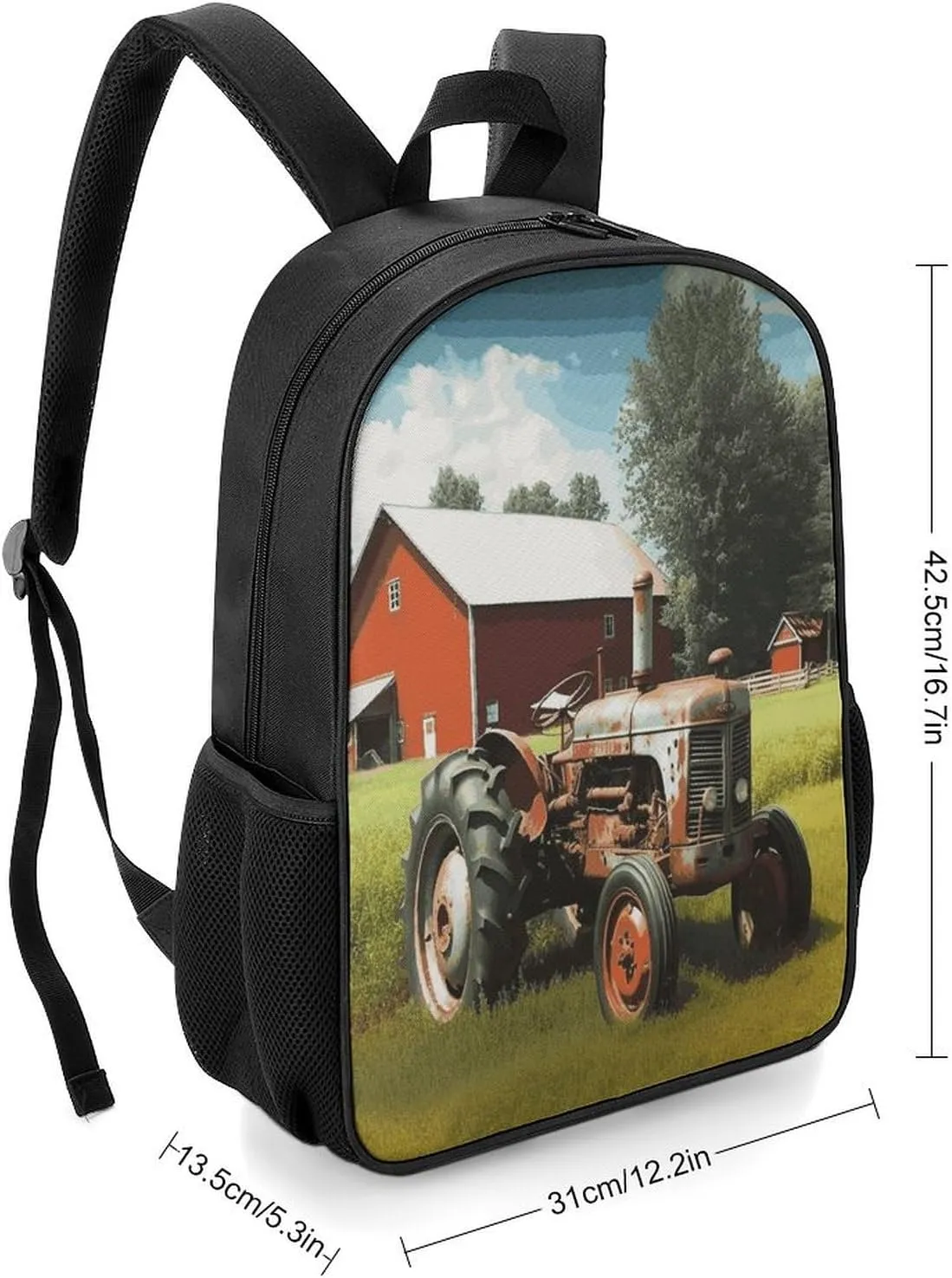 Lightweight Backpacks Cute Travel Bag Durable Company Farm Tractor Printing Small Travel Backpack For Women & Men