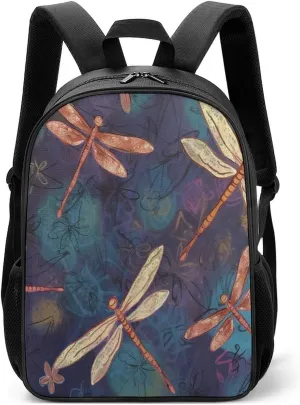Lightweight Backpacks Cute Travel Bag Durable Hand Painted Dragonfly Printing Small Travel Backpack For Women & Men