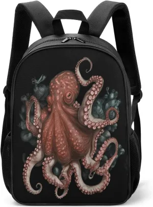 Lightweight Backpacks Cute Travel Bag Durable Octopus Intertwined Printing Small Travel Backpack For Women & Men