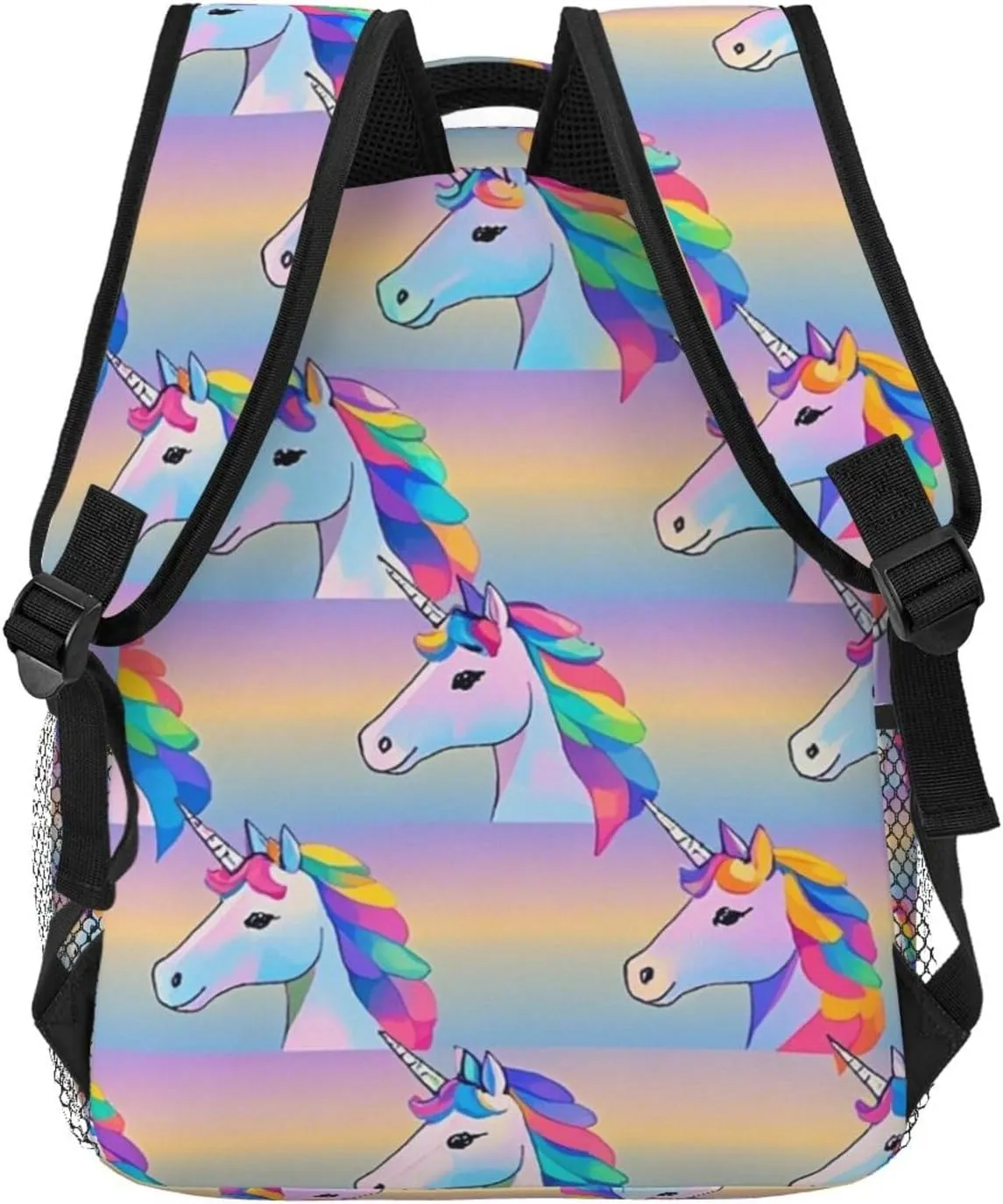 Lightweight Daypack Backpack for Sports Travel Running - Large Capacity Multipurpose Anti-Theft Bookbag, Rainbow Unicorn Art Laptop Backpack Daypack