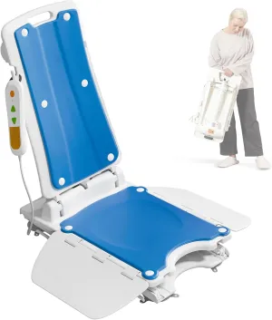 Lightweight Electric Chair Lift, Lift Elderly from Floor, Remote Control Floor Lift, Fall Assist Devices, Item Weight 23 LBS, Support Up to 300 LBS, Waterproof Suction Cups, AX07