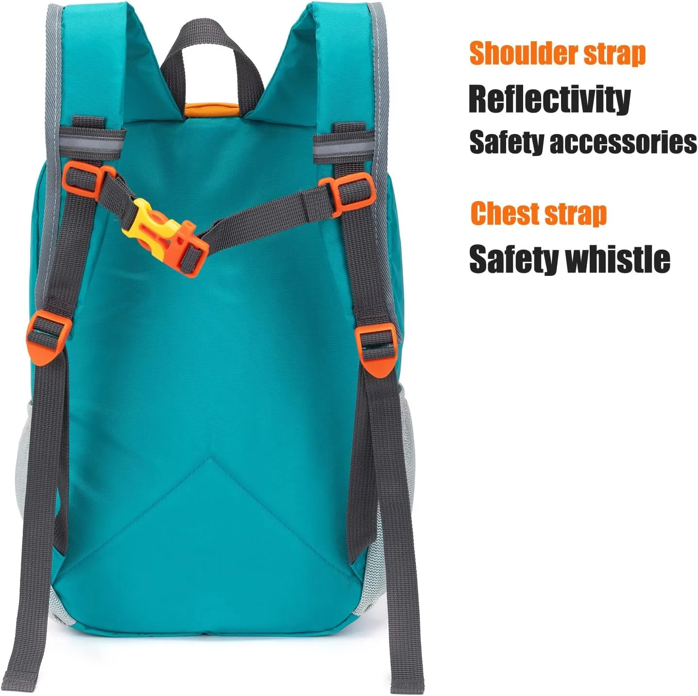 Little Kids Hiking Backpack for Boys or Girls, Small Daypack for Camping or Travel (Teal blue, Small)