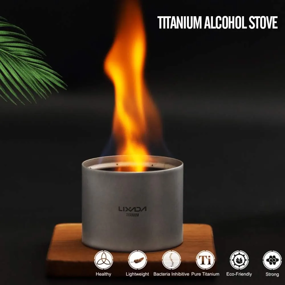 Lixada Mini Lightweight Titanium Stove ALC-ohol Stove Support Bracket Cross Stand Cross Stand Rack for Outdoor Camping Backpacking Hiking etc