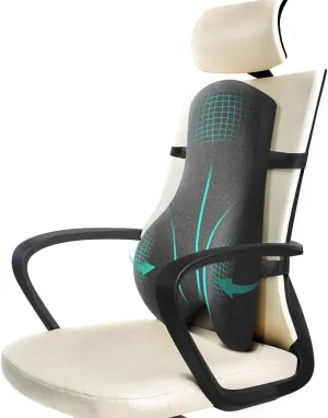Long Back Support for Office Chair Fully Support Entire Back for Comfort,Pain Relief and Posture Improved- Memory Foam Lumbar Support Pillow for Office Chair,Recliner
