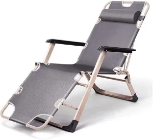 Lounge Chair Recliners Folding Recliner, Zero Gravity with Armrests Folding Lounge Chair Widened Chair ForIndoorLazy Chair OutdoorGarden Fishing Beach Camping Deck Reclining Chair
