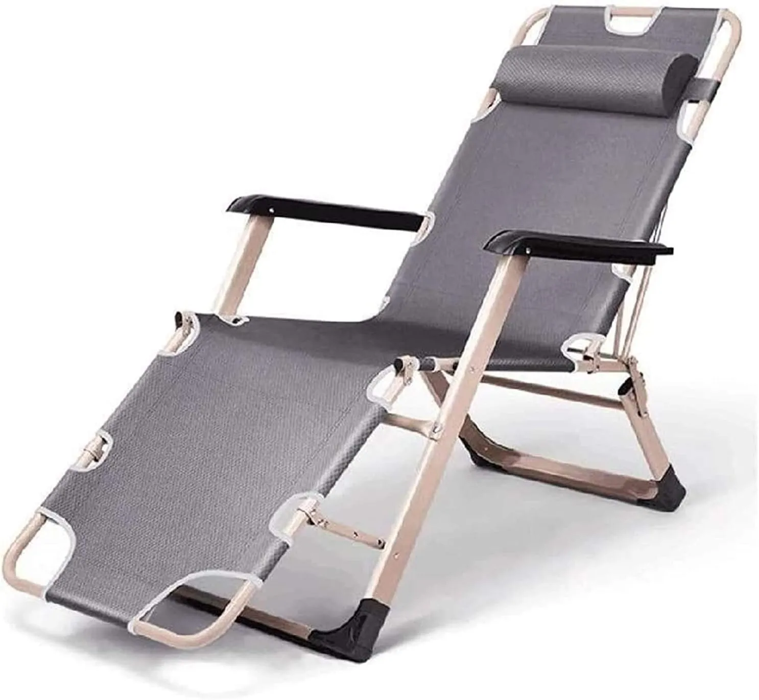 Lounge Chair Recliners Folding Recliner, Zero Gravity with Armrests Folding Lounge Chair Widened Chair ForIndoorLazy Chair OutdoorGarden Fishing Beach Camping Deck Reclining Chair