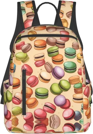 Macaron Biscuit Flavored print Fashion Backpacks Hiking Camping Day bags Men Women Traveling Outdoor backpacks