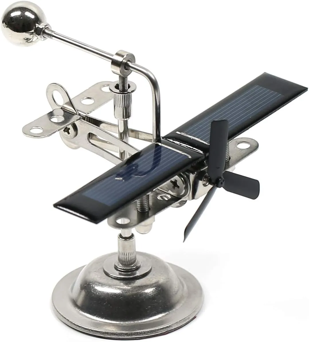 MagicTech Solar Power Windmill Black Propeller Creative Solar Car Rotating Windmill Ornaments Dynamic Interior Decoration Science Home Office Toy for Desk Physics Toy Solar Car Decoration PH12