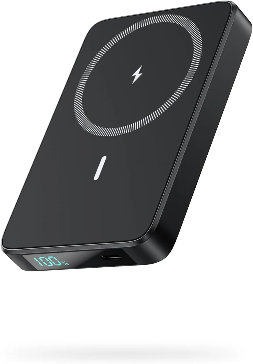 Magnetic Portable Charger Power Bank,Compact 10800mAh LCD Display Wireless Portable Charger,20W PD USB-C in&out Battery Pack Compatible with Magsafe,iPhone 16/16 Plus/16 Pro Max/15 Pro/14/13/12 Series