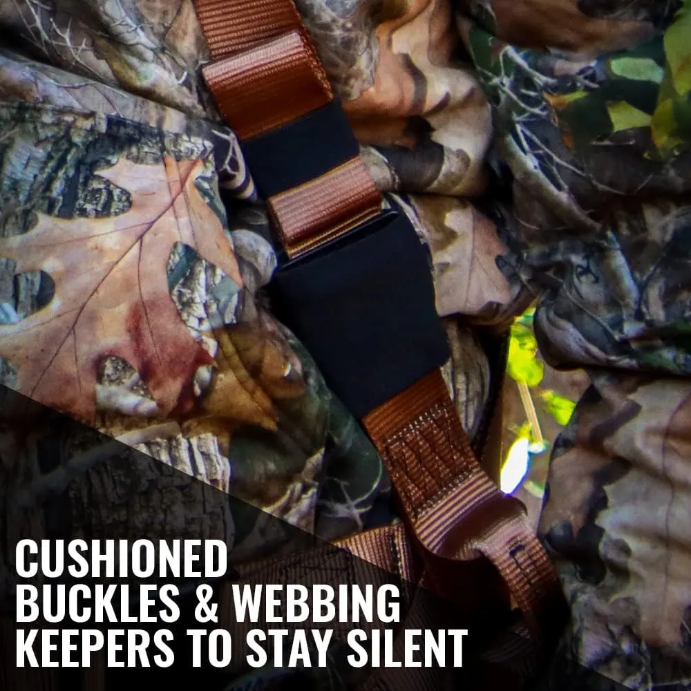 Malta Hunting Safety Hunter's Elite Safety Harness Set with Climbing Strap, Tree Strap, Deer Drag/Suspension Relief Strap