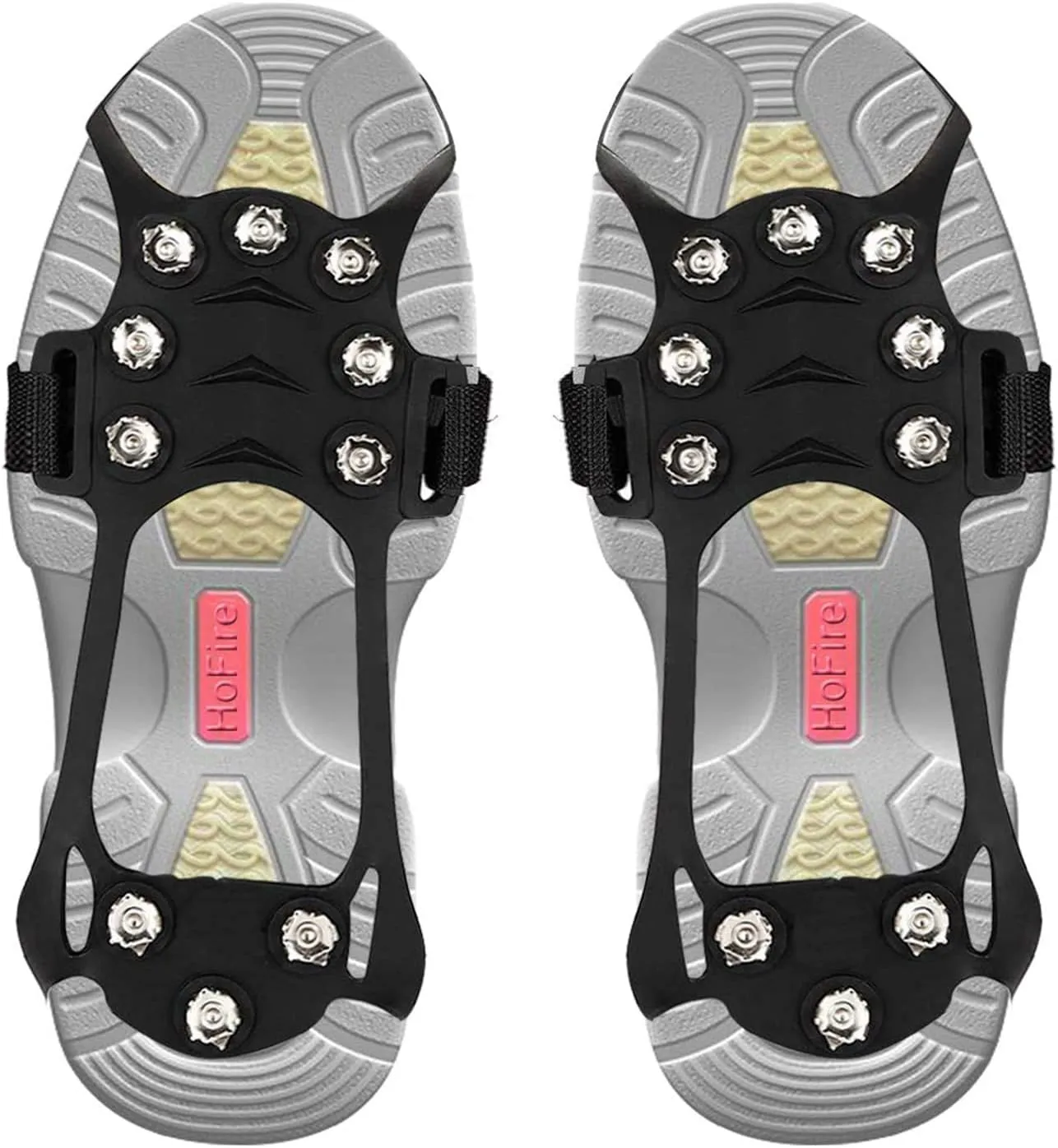 Manganese Steel Ice Gripper Spikes for Shoe Anti Slip Climbing Snow Crampons Cleats Chain Claws Grips Boots Cover