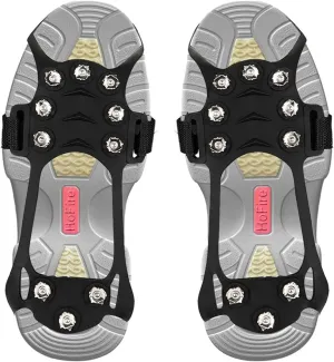 Manganese Steel Ice Gripper Spikes for Shoe Anti Slip Climbing Snow Crampons Cleats Chain Claws Grips Boots Cover