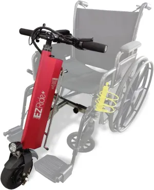 Manual Wheelchair Power Attachment Electric Mobility Device Handcycle - Portable Battery Charger and Wheelchair Bag Included - Lightweight (EZR-1)
