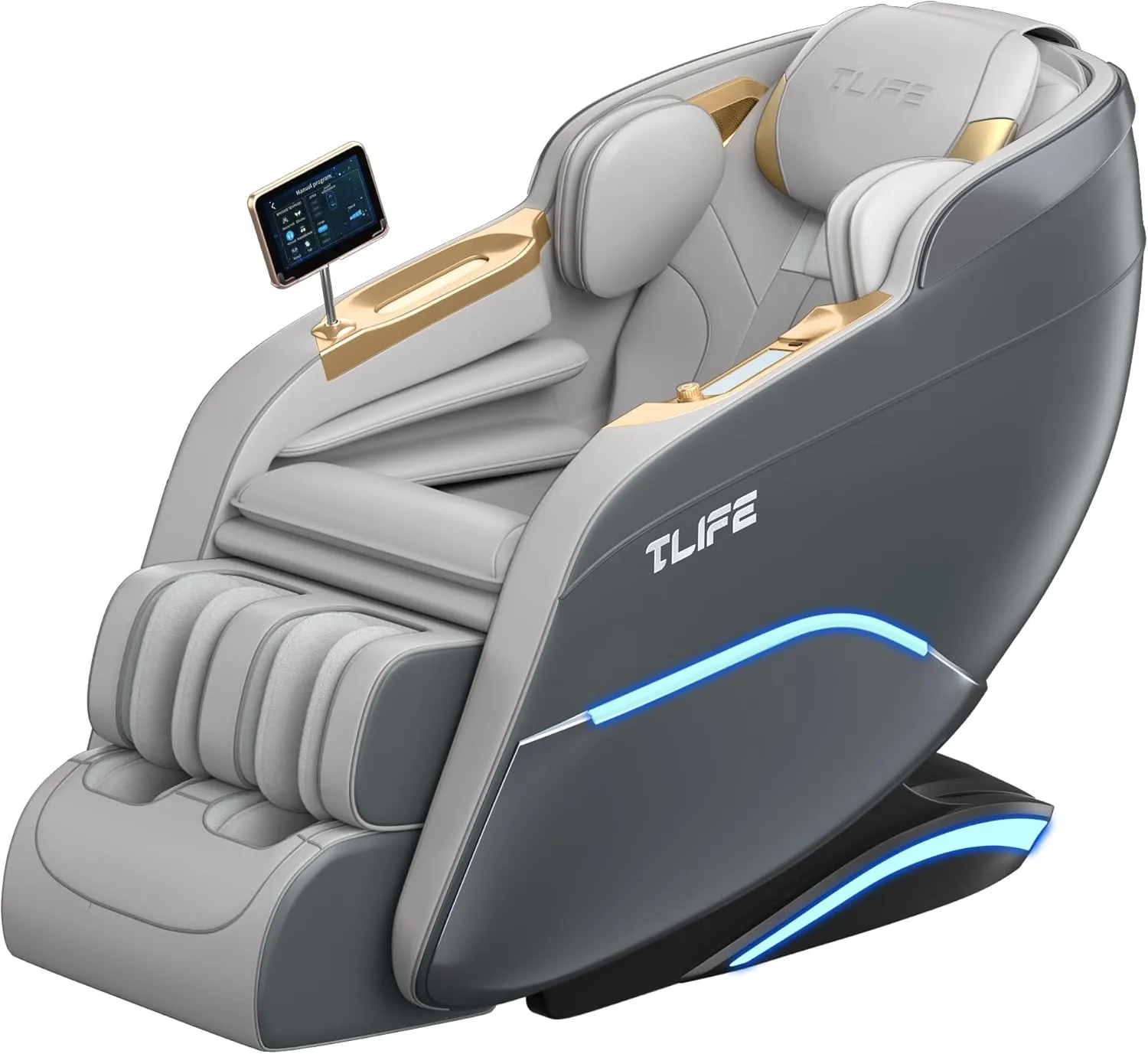 Massage Chair Full Body, 160°Zero Gravity Recliner with Body Scan, 50" SL-Track Shiatsu Massage Chair, Fixed Point Massage, Foot Rollers, 12 Auto Modes, Deep Yoga Stretch, Heating, Grey