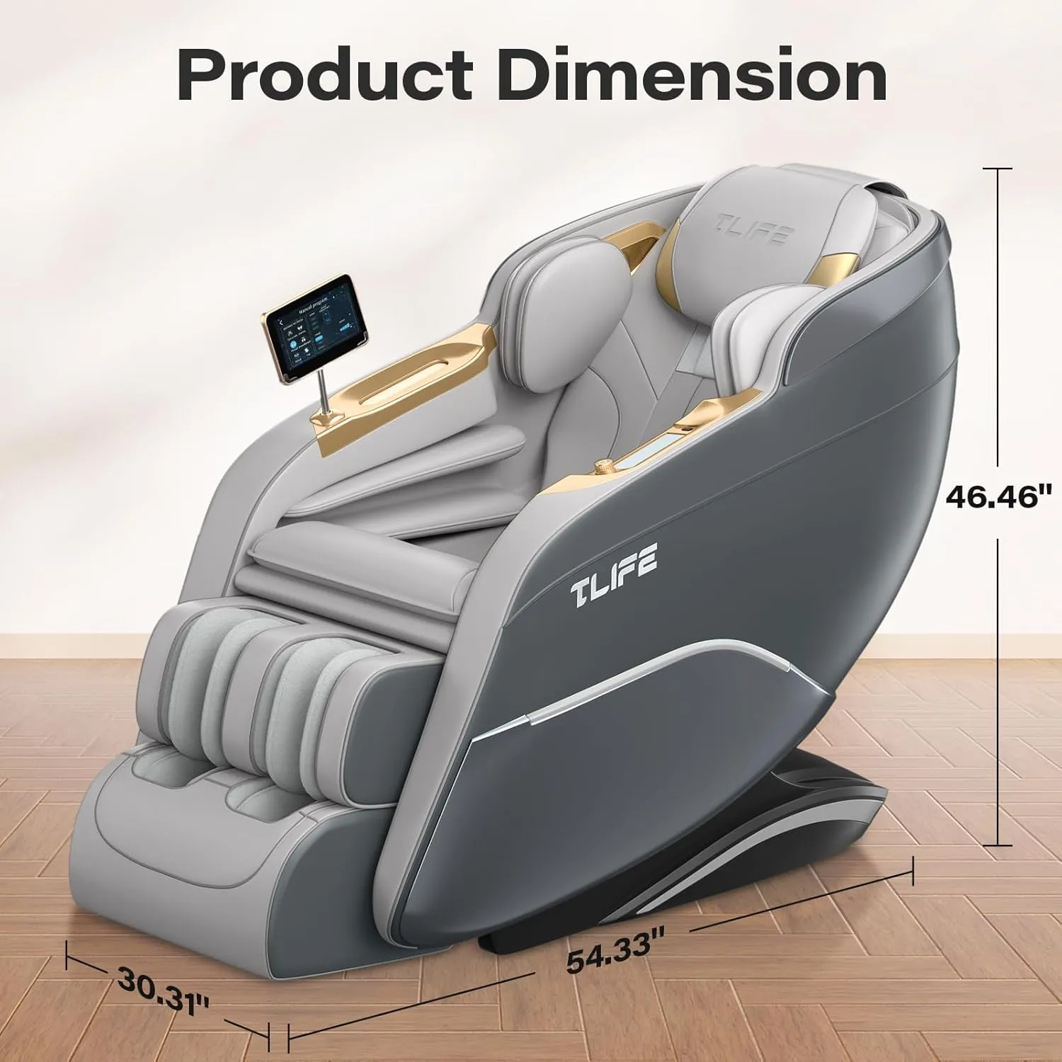 Massage Chair Full Body, 160°Zero Gravity Recliner with Body Scan, 50" SL-Track Shiatsu Massage Chair, Fixed Point Massage, Foot Rollers, 12 Auto Modes, Deep Yoga Stretch, Heating, Grey