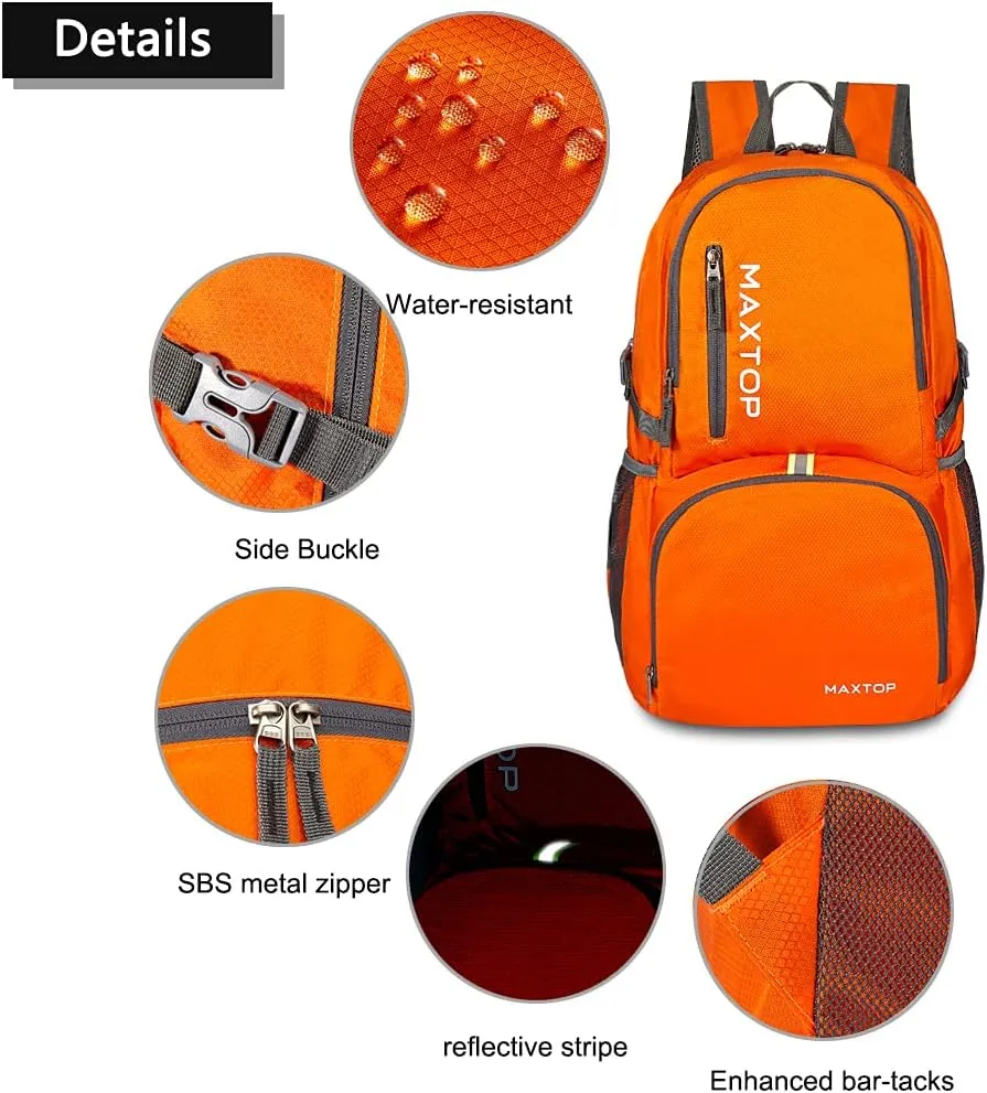 MAXTOP 40/50L Lightweight Packable Backpack for Hiking Traveling Camping Water Resistant Foldable Outdoor Travel Daypack