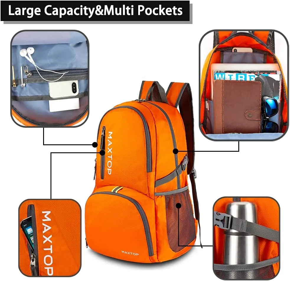MAXTOP 40/50L Lightweight Packable Backpack for Hiking Traveling Camping Water Resistant Foldable Outdoor Travel Daypack