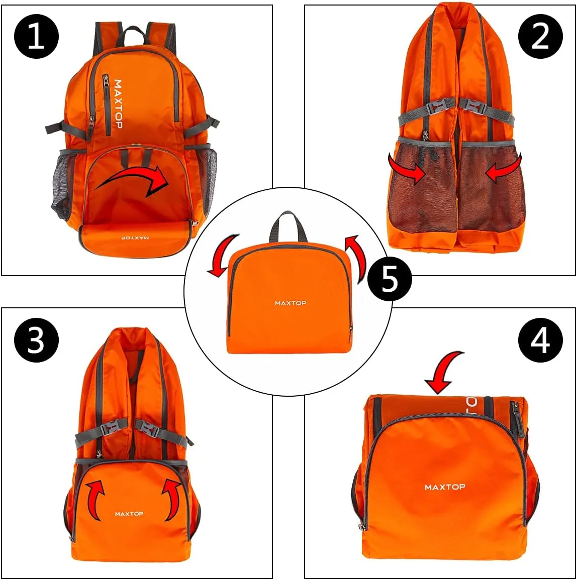 MAXTOP 40/50L Lightweight Packable Backpack for Hiking Traveling Camping Water Resistant Foldable Outdoor Travel Daypack