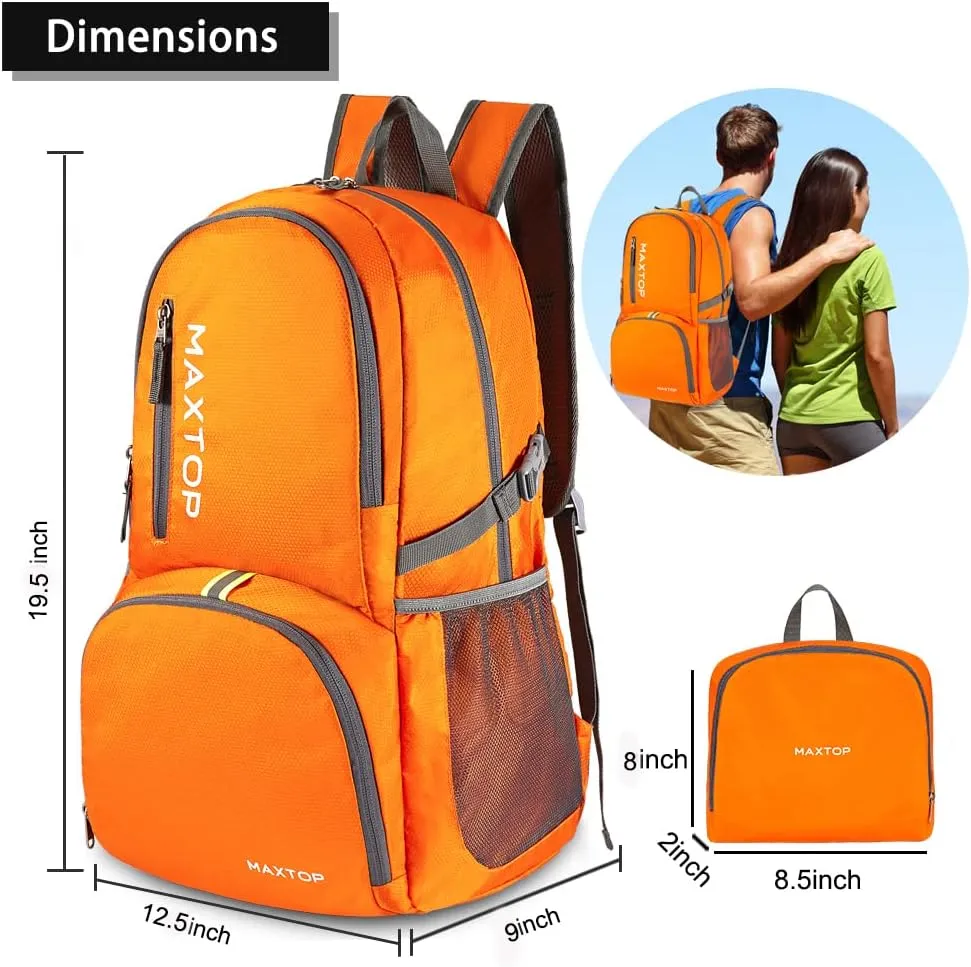 MAXTOP 40/50L Lightweight Packable Backpack for Hiking Traveling Camping Water Resistant Foldable Outdoor Travel Daypack