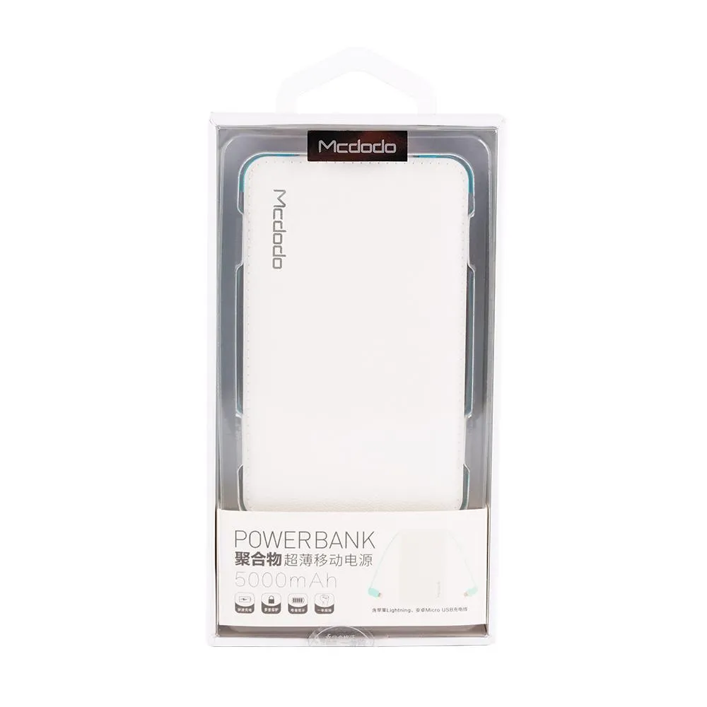 McDodo 5000 mAh Power Bank with Lightning and Micro Cable