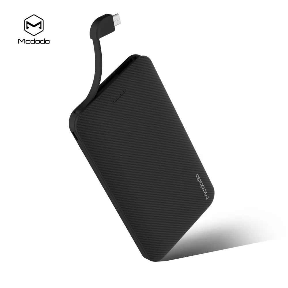 Mcdodo Carbon Fiber 10000mAh Power Bank, USB port with Micro USB cable