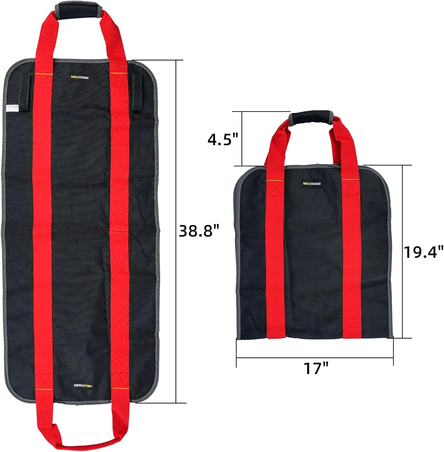 MELOTOUGH Firewood Log Carrier Ballistic Log Tote Bag,Super Stronger Than Canvas Firewood Carrier Log Tote Bag