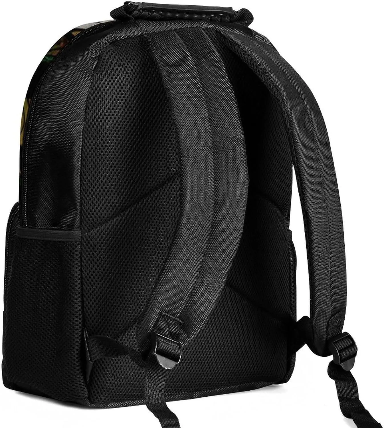 Men & Women Lightweight Psychedelic Goat Skull Art Casual Daypack Large Capacity Bookbag With Adjustable Shoulder Straps for Gym Business Bicycle