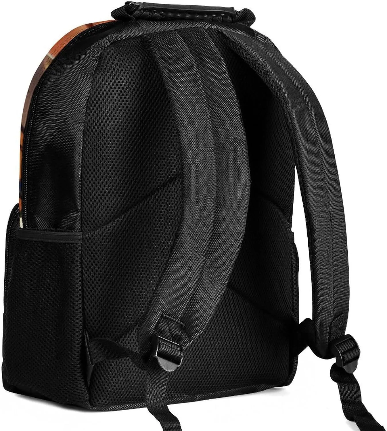 Men & Women Polyester Colorful Afro American Black Woman With Butterflies Art Backpack Large Capacity Bookbag With Smooth Zippers for Climbing Picnic Bicycle