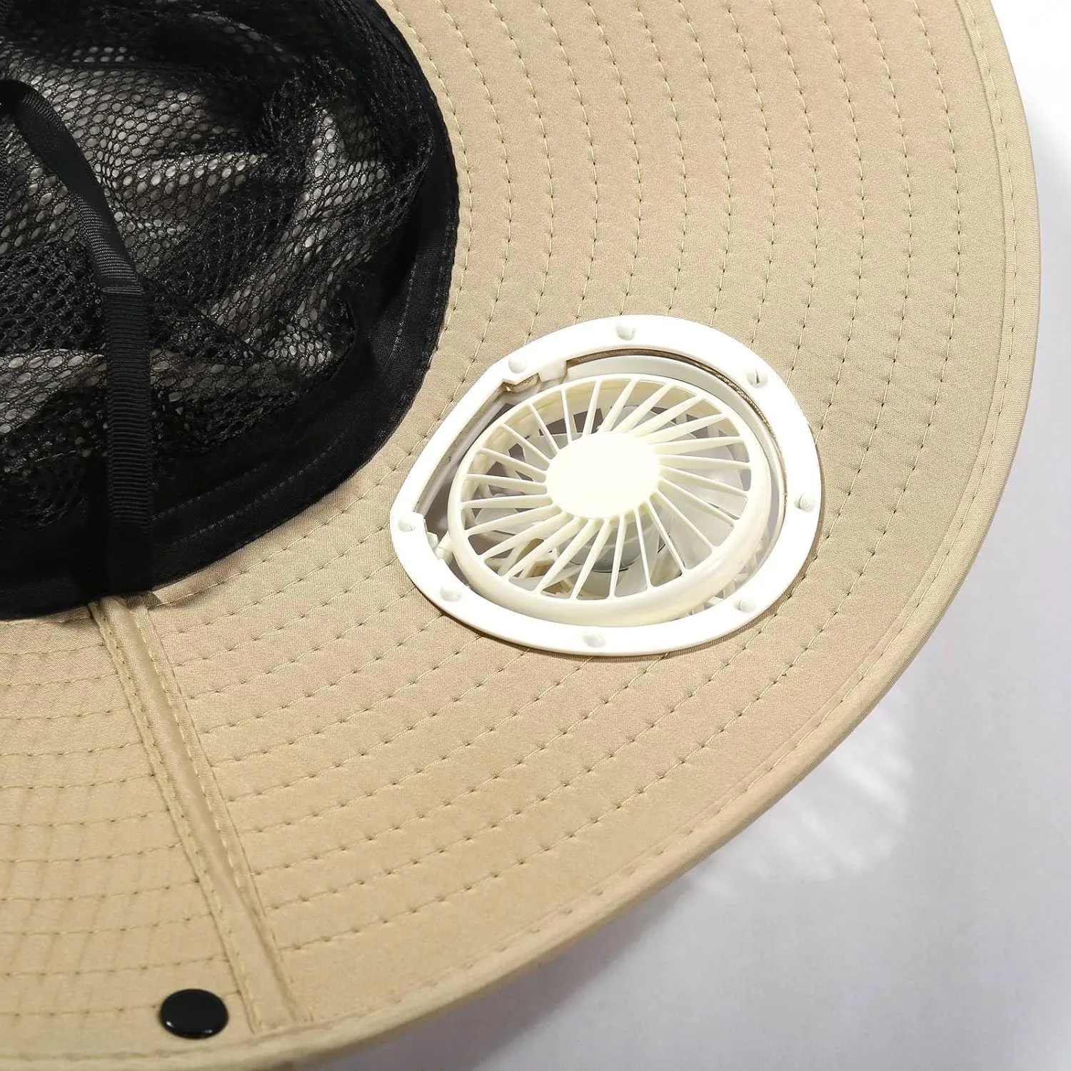 Men Sun Hat with 2 Solar Fan UPF 50  Fishing Hats Wide Brim UV Protection Sun Hat, USB Charging Outdoor Hiking Hats