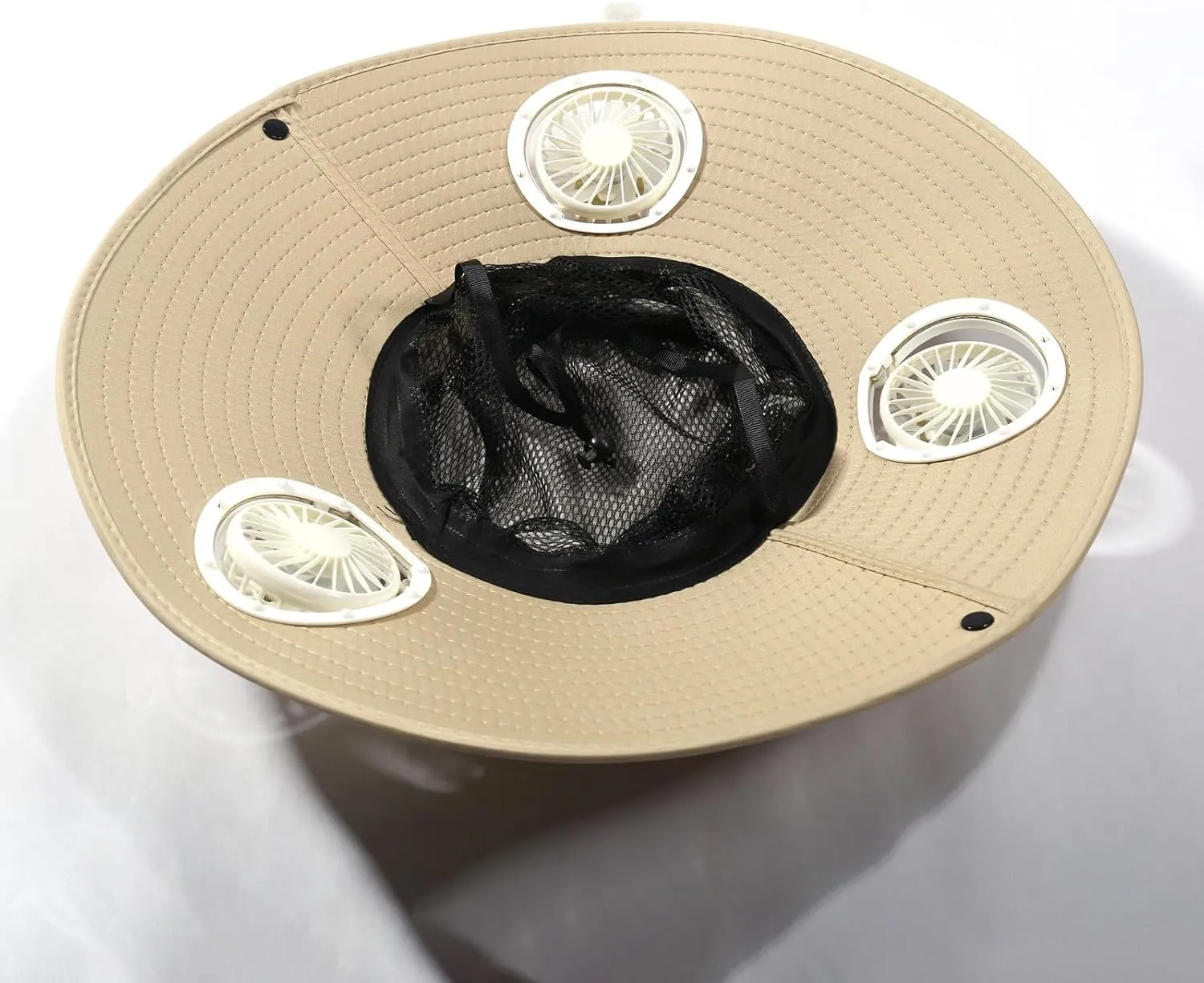 Men Sun Hat with 2 Solar Fan UPF 50  Fishing Hats Wide Brim UV Protection Sun Hat, USB Charging Outdoor Hiking Hats