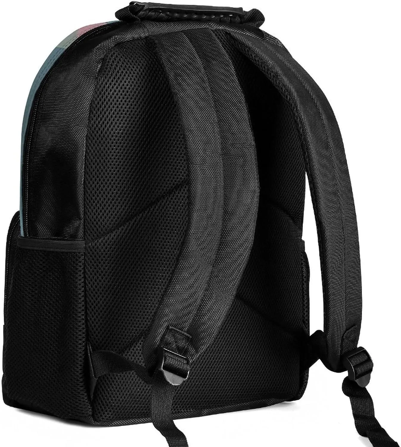 Men Women Polyester Hairless Sphynx Cats Teal Green Art Daypack Big Capacity Shoulder Bag With Smooth Zippers for Hiking Work Walking Cycling