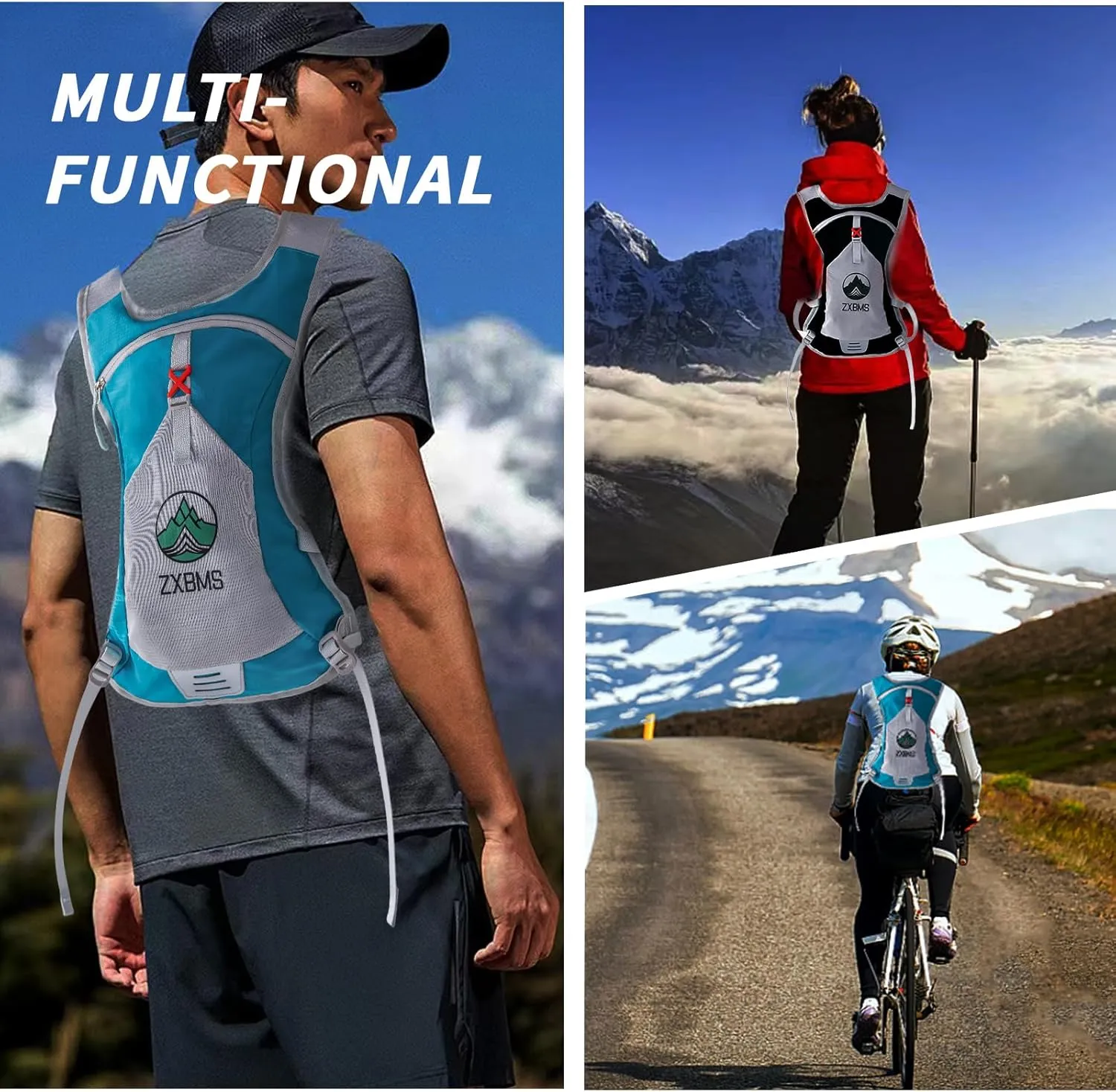 Men's and Women's Running Vest with Water Bladder, Hydration Backpackwith 2L Water Vest for Running Women -Suitable for Mountaineering, Hiking Backpack,Running Water Vest.