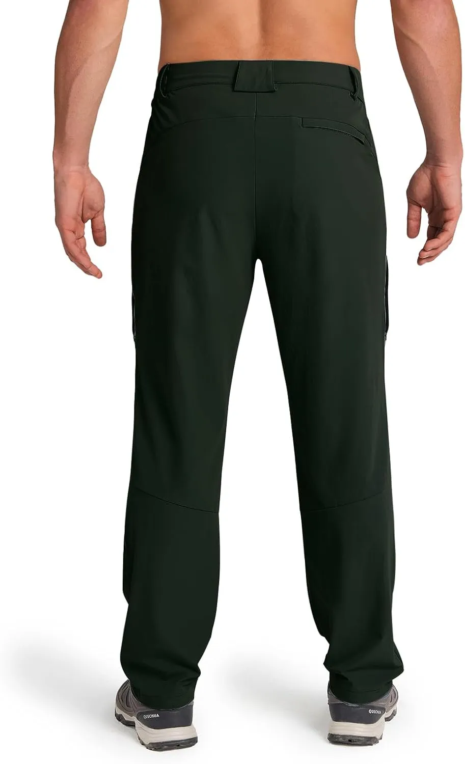 Men's Hiking Stretch Pants Lightweight Work Pants Waterproof Tactical Ripstop Cargo Pants