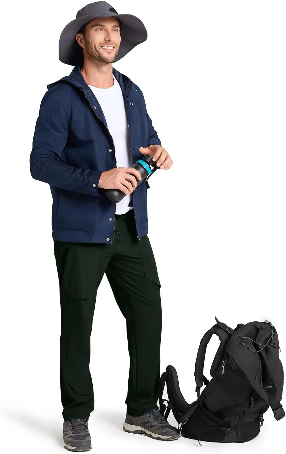 Men's Hiking Stretch Pants Lightweight Work Pants Waterproof Tactical Ripstop Cargo Pants
