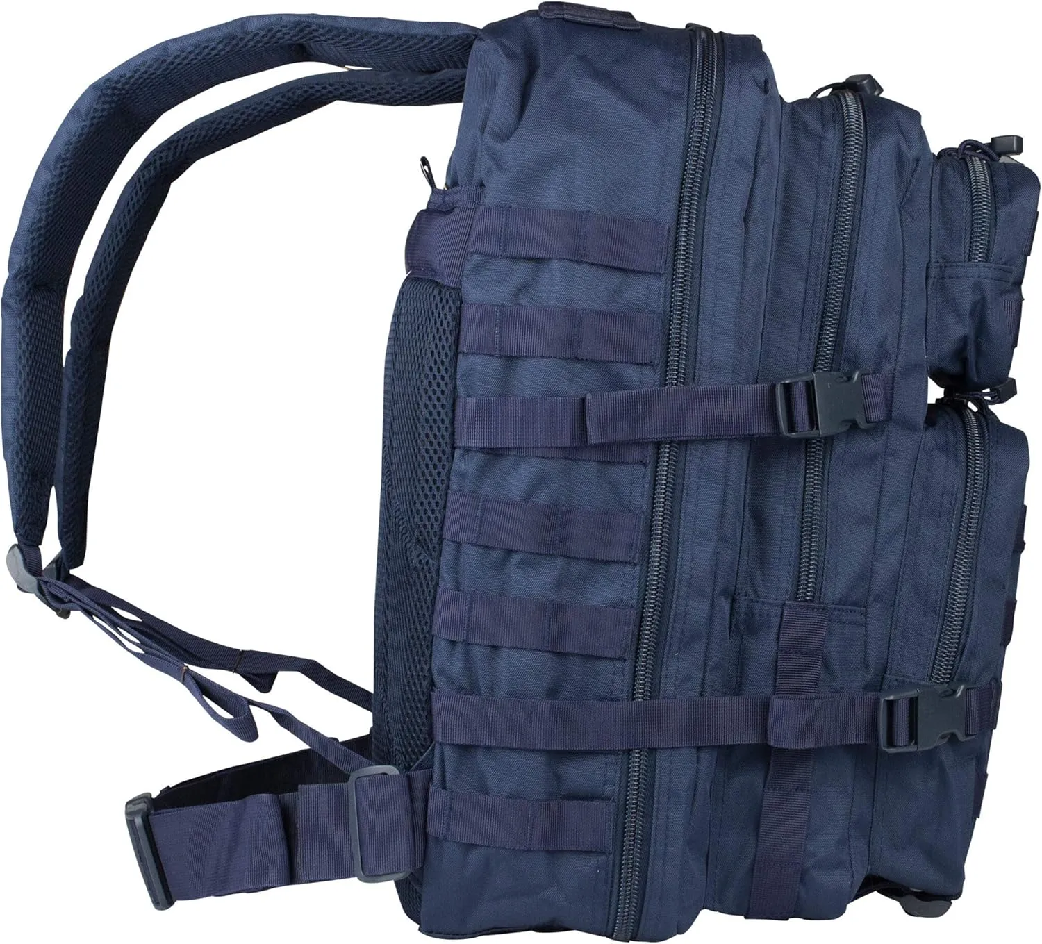 Mil-Tec Unisex Assault Pack - Rugged Durable Lightweight Ergonomic Versatile Tactical Outdoor Camping Hiking Backpack with Adjustable Padded Shoulder Straps & MOLLE Loops, Dark Blue, 20L