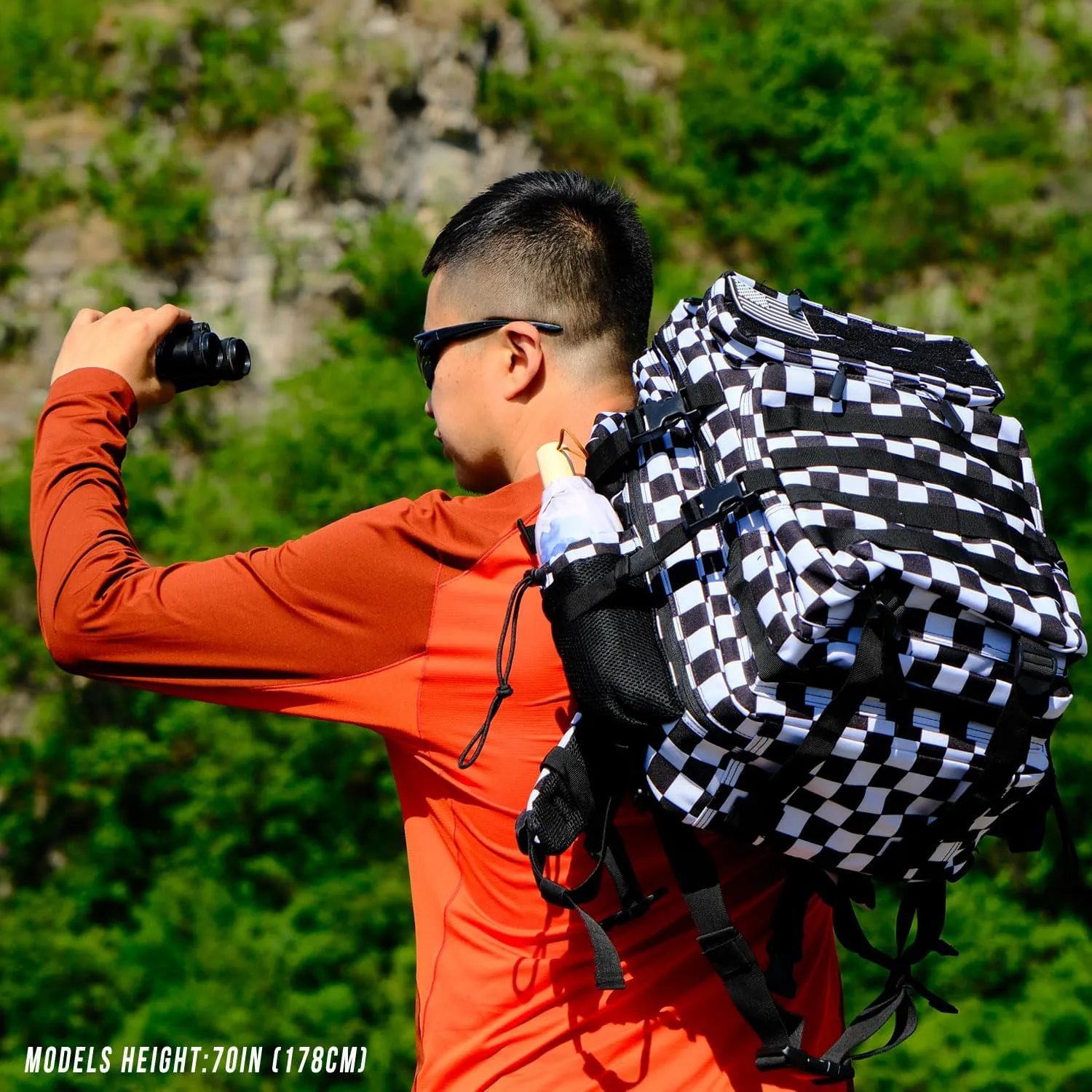 Military Tactical Backpack 45L Large Tactical Backpack for Men, Hiking Rucksack With Bottle Holder