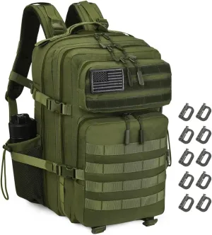 Military Tactical Backpack 45L Large Tactical Backpack for Men, Hiking Rucksack With Bottle Holder